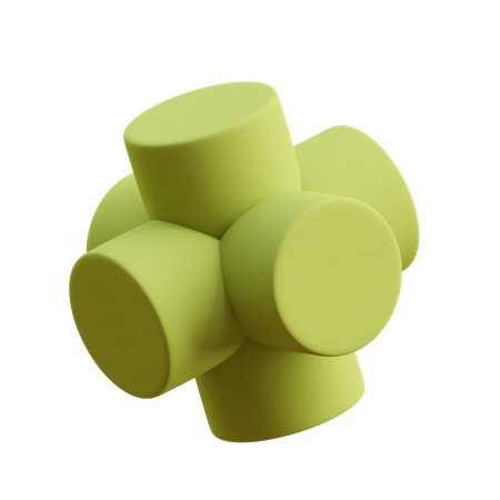 Hexa Cylinders  3D Icon