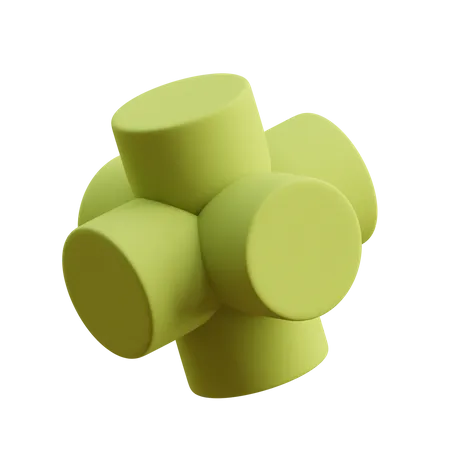 Hexa Cylinders  3D Icon