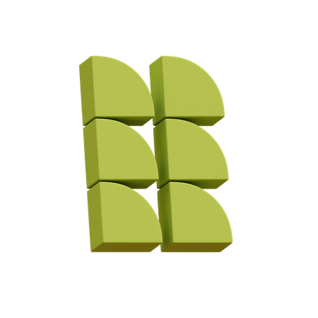 Quarts d'arcs hexadécimaux  3D Icon