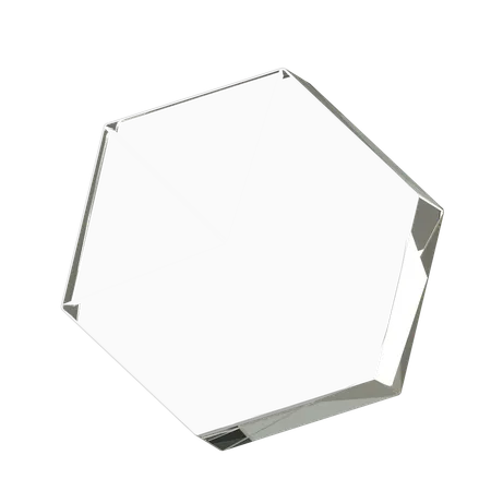 Transparent Hexagon 3 D Illustration 3D Icon