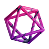 hexagon shape 3d illustration