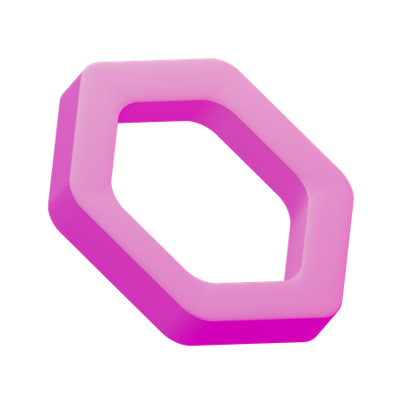 Hexagon Basic Geometry  3D Icon