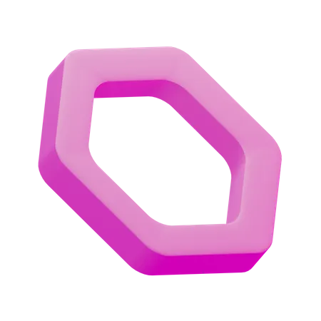 Hexagon Basic Geometry  3D Icon