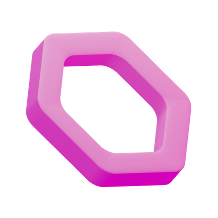 Hexagon Basic Geometry 3D Icon