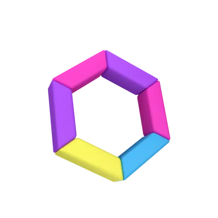 Hexagon Chart  3D Icon