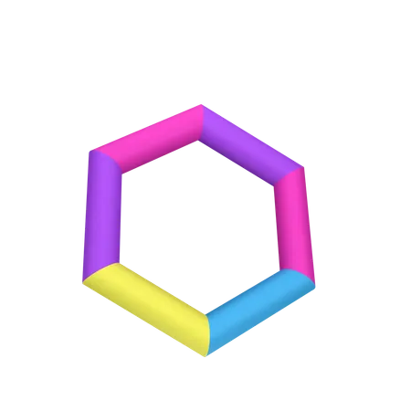 Hexagon Chart  3D Icon