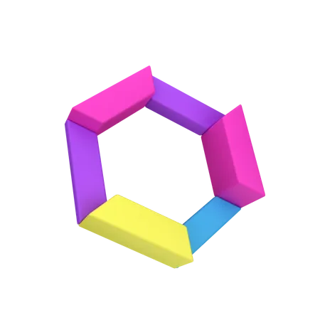 Hexagon Chart  3D Icon