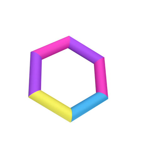 Hexagon Chart  3D Icon