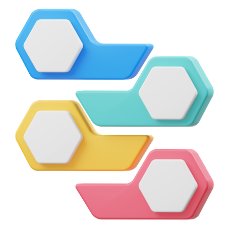 Hexagon Chart  3D Icon