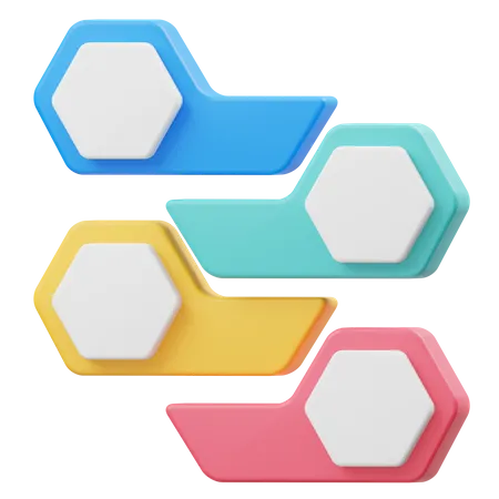 Hexagon Chart  3D Icon