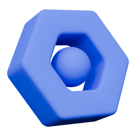 Hexagon Shape  3D Icon