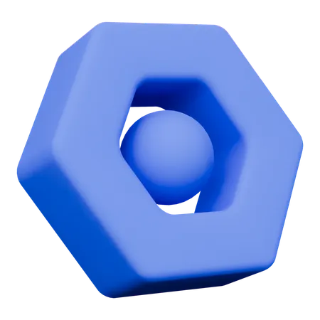 Hexagon Shape  3D Icon
