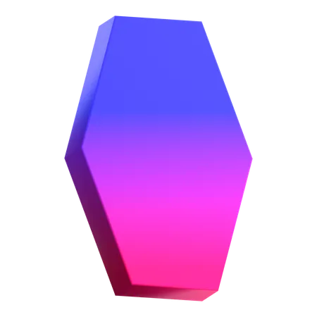 Hexagon Vertical  3D Icon