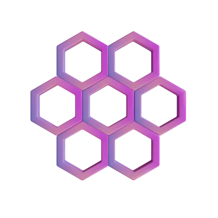 Hexagonal Beehive  3D Icon