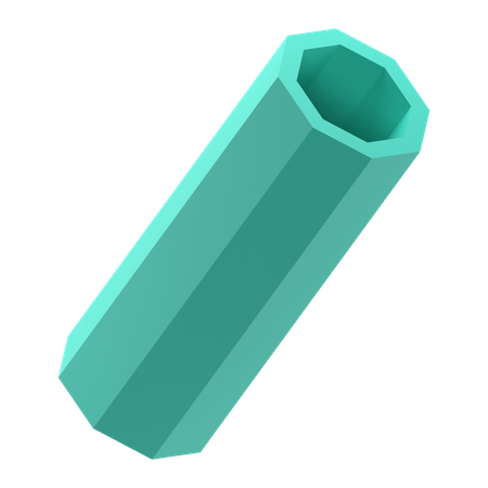 Hexagonal Cylinder  3D Icon