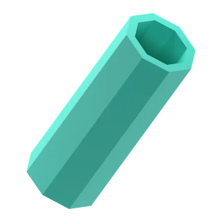 Hexagonal Cylinder  3D Icon