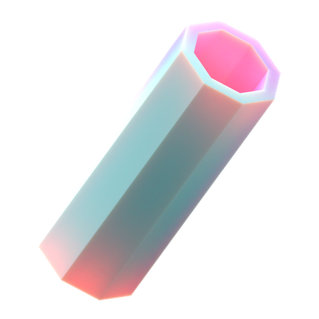 Hexagonal Cylinder  3D Icon