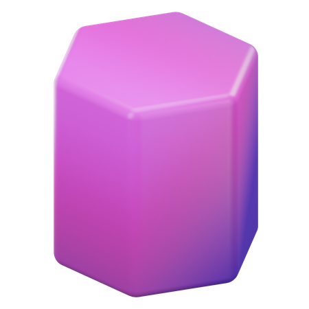 Hexagonal Prism  3D Icon