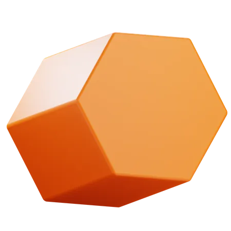 Hexagonal Prism Shape  3D Icon