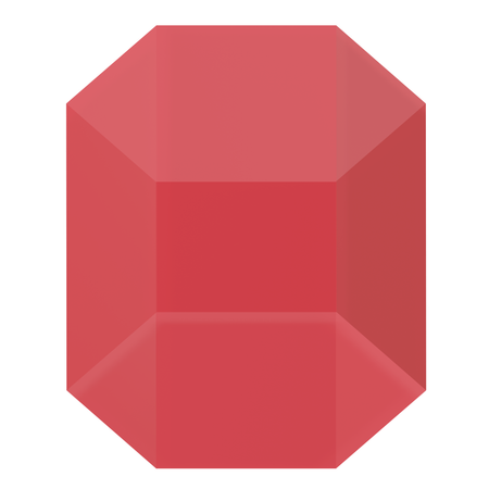 Hexagonal Prism Transparent Shape  3D Icon