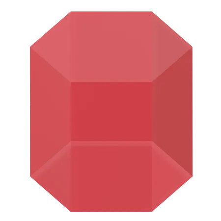 Hexagonal Prism Transparent Shape  3D Icon