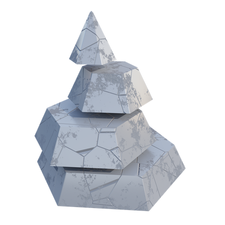 Hexagonal Pyramid  3D Illustration