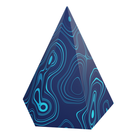 Hexagonal Pyramid  3D Illustration