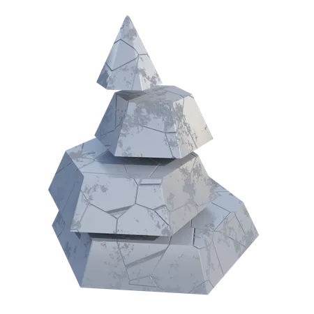 Hexagonal Pyramid 3D Illustration