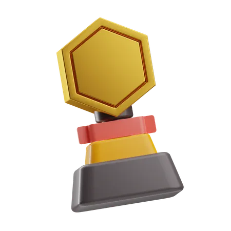 Hexagonal Trophy  3D Icon