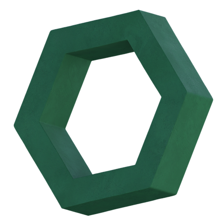 抽象的な六角形  3D Icon