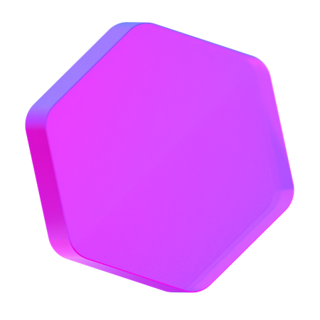 抽象的な六角形  3D Icon