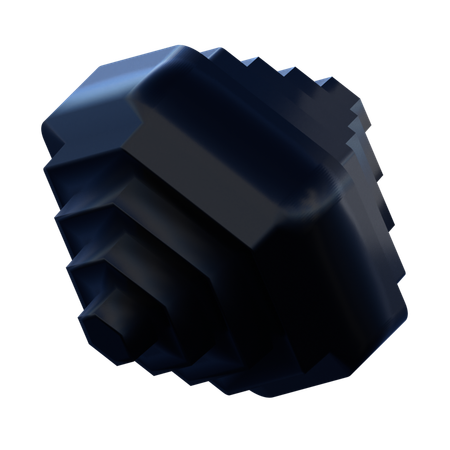 육각형 미로  3D Icon