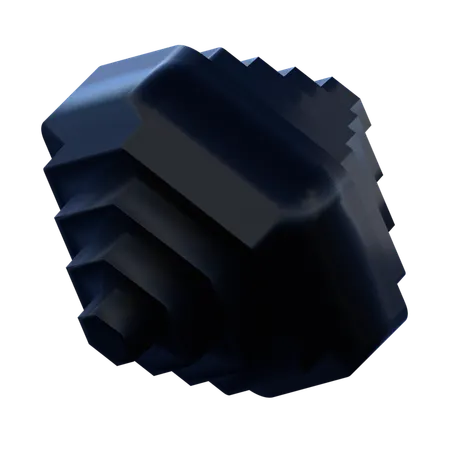 육각형 미로  3D Icon