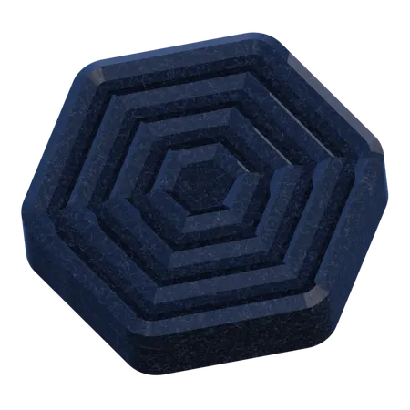 육각형 미로  3D Icon