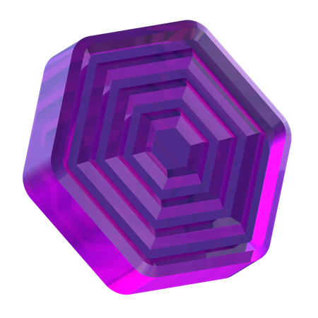 육각형 미로  3D Icon