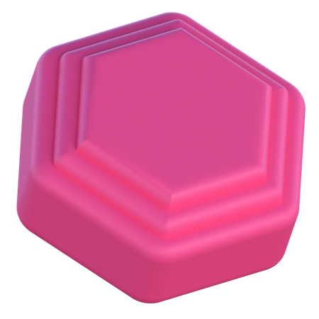 Hexagone Podium  3D Icon