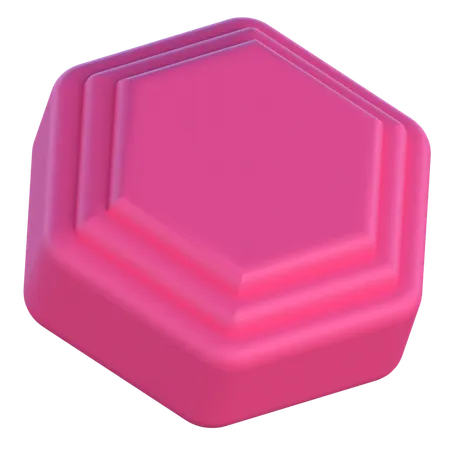 Hexagone Podium  3D Icon