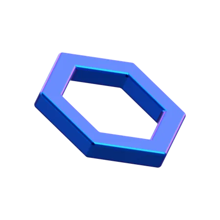 Hexagone Shape  3D Icon