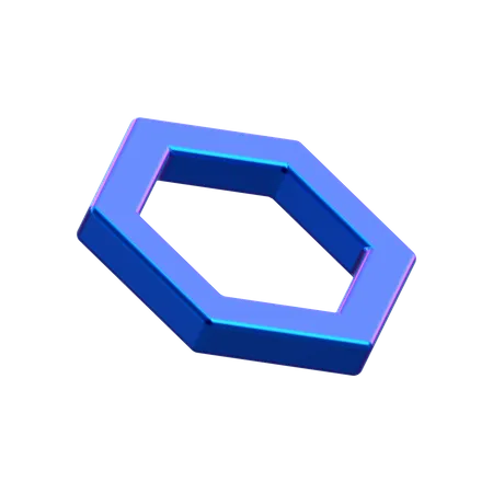 Hexagone Shape 3D Icon