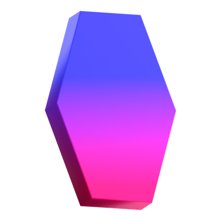 Hexagone vertical  3D Icon