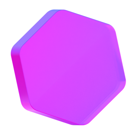 Hexágono abstracto  3D Icon