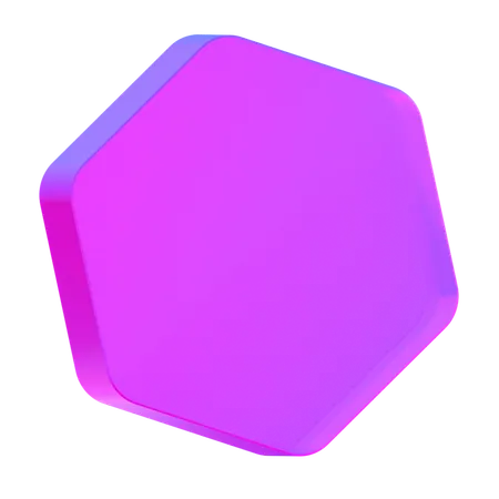 Hexágono abstracto  3D Icon