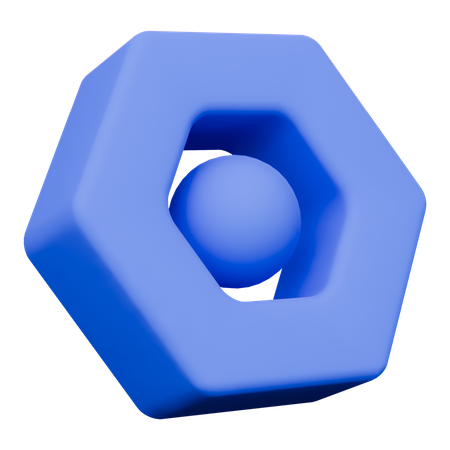 Formato hexágono  3D Icon