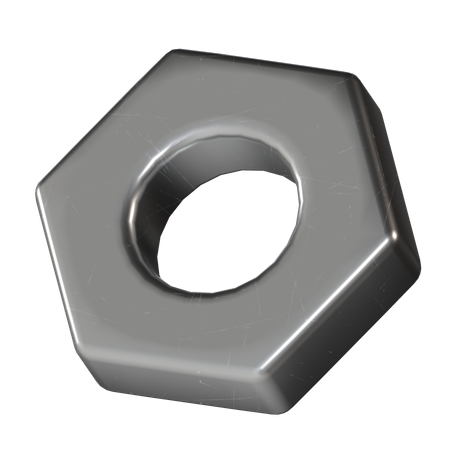 Metal hexagonal  3D Icon