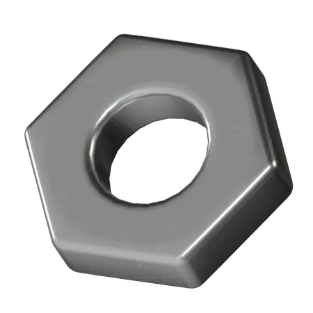 Metal hexagonal  3D Icon