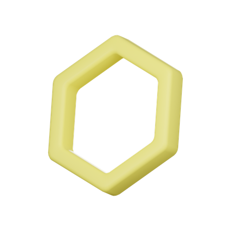 Hexágono oco  3D Icon