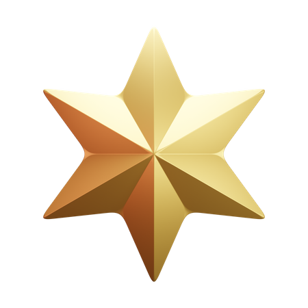 Hexagram Star  3D Illustration