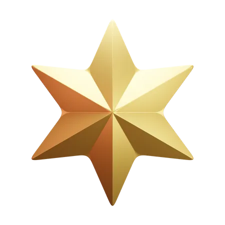Hexagram Star  3D Illustration