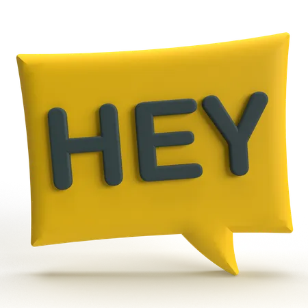 Hey  3D Icon