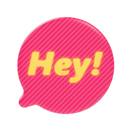 Hey Bubble Chat  3D Sticker